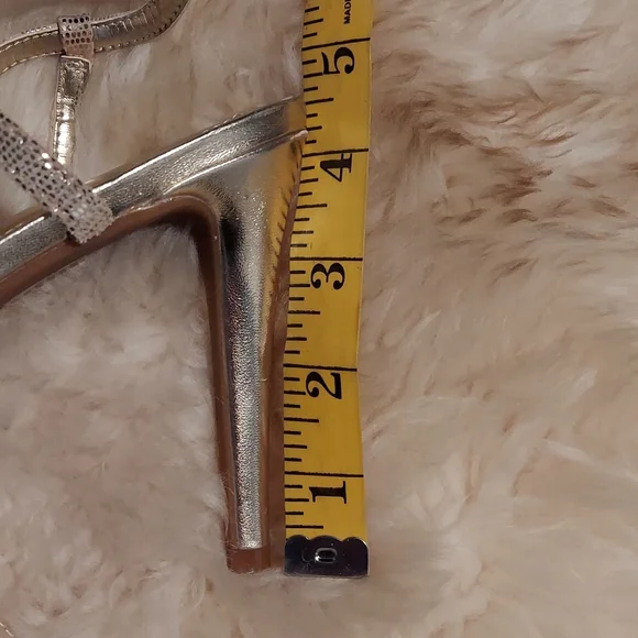 ANTONIO MELANI 8M Gold Leather Slingback Sandals - Picture 3 of 8